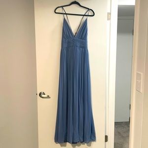 Lulus - Depths of My Love Dusty Blue Maxi Dress in Dusty Blue